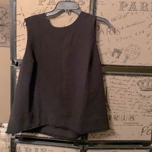 Victoria Beckman A line top with frayed hem